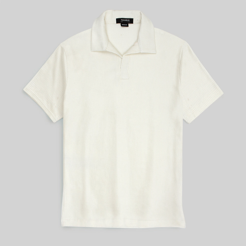 P & B Branded Polo Shirt - Off - White