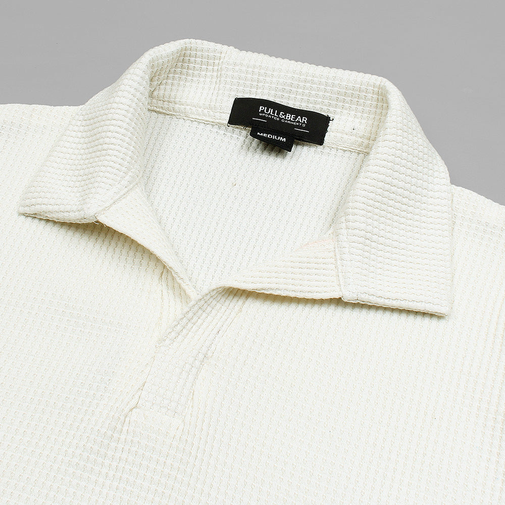 P & B Branded Polo Shirt - Off - White