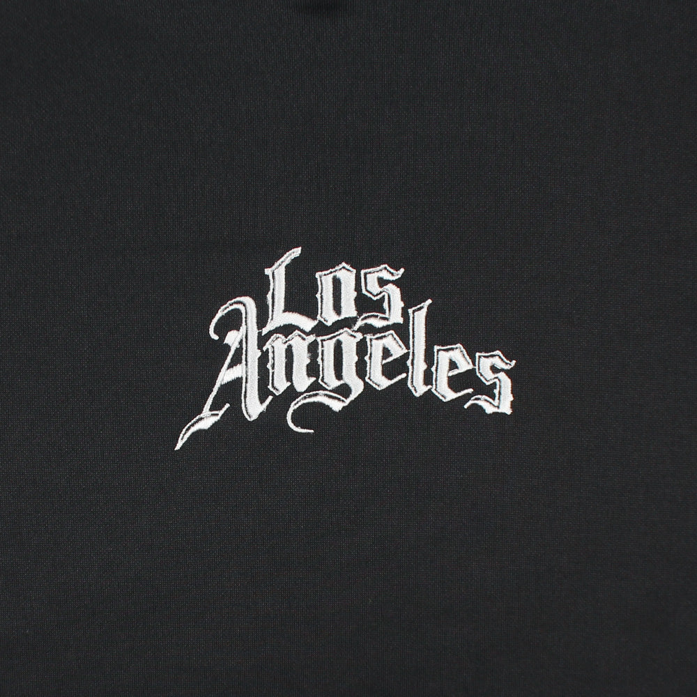 LA BRANDED UNISEX POLY FLEECE HOODY - BLACK