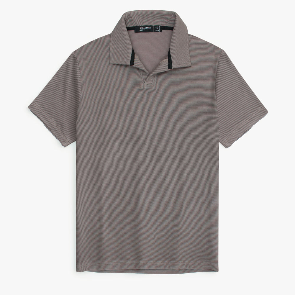 P & B Branded Polo Shirt - Light Chocolate