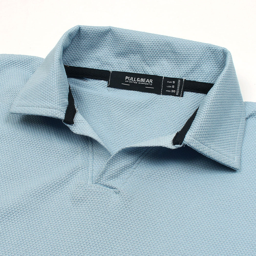 P & B Branded Polo Shirt - Sky Blue