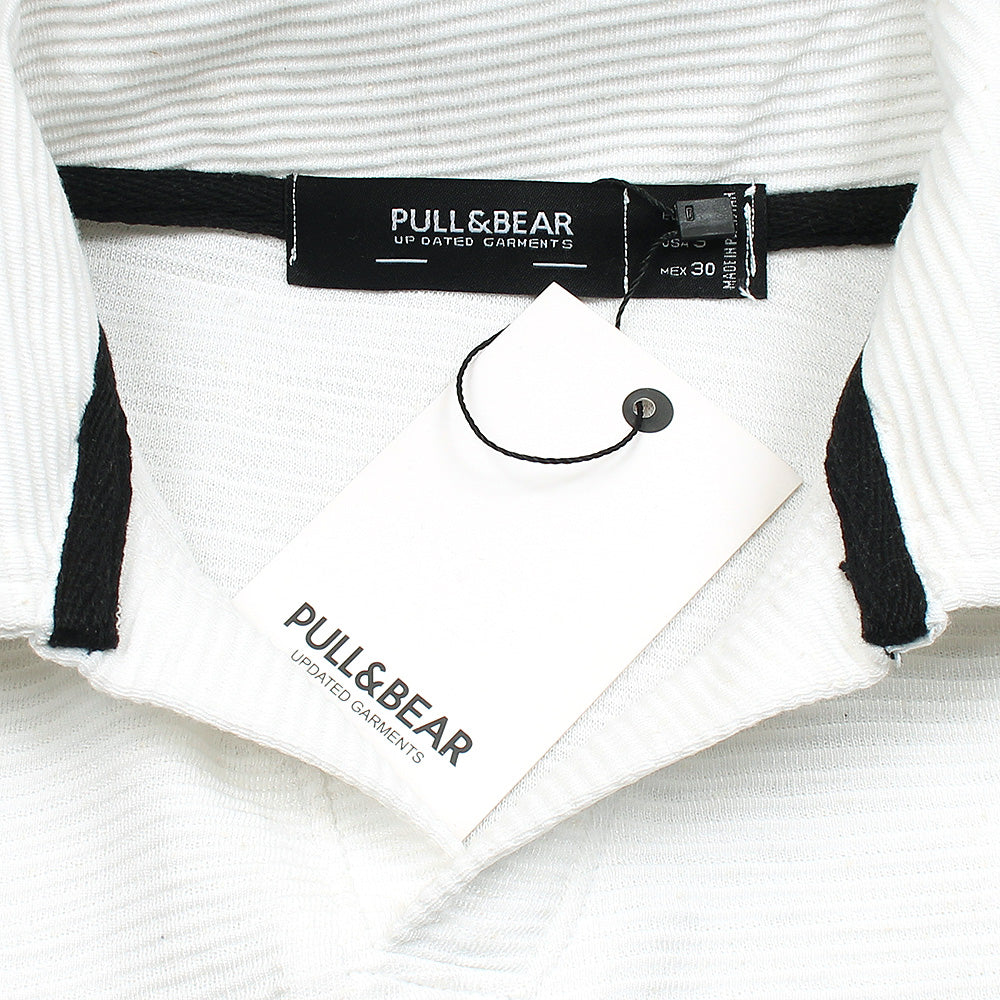 P & B Branded Polo Shirt - White Stripe