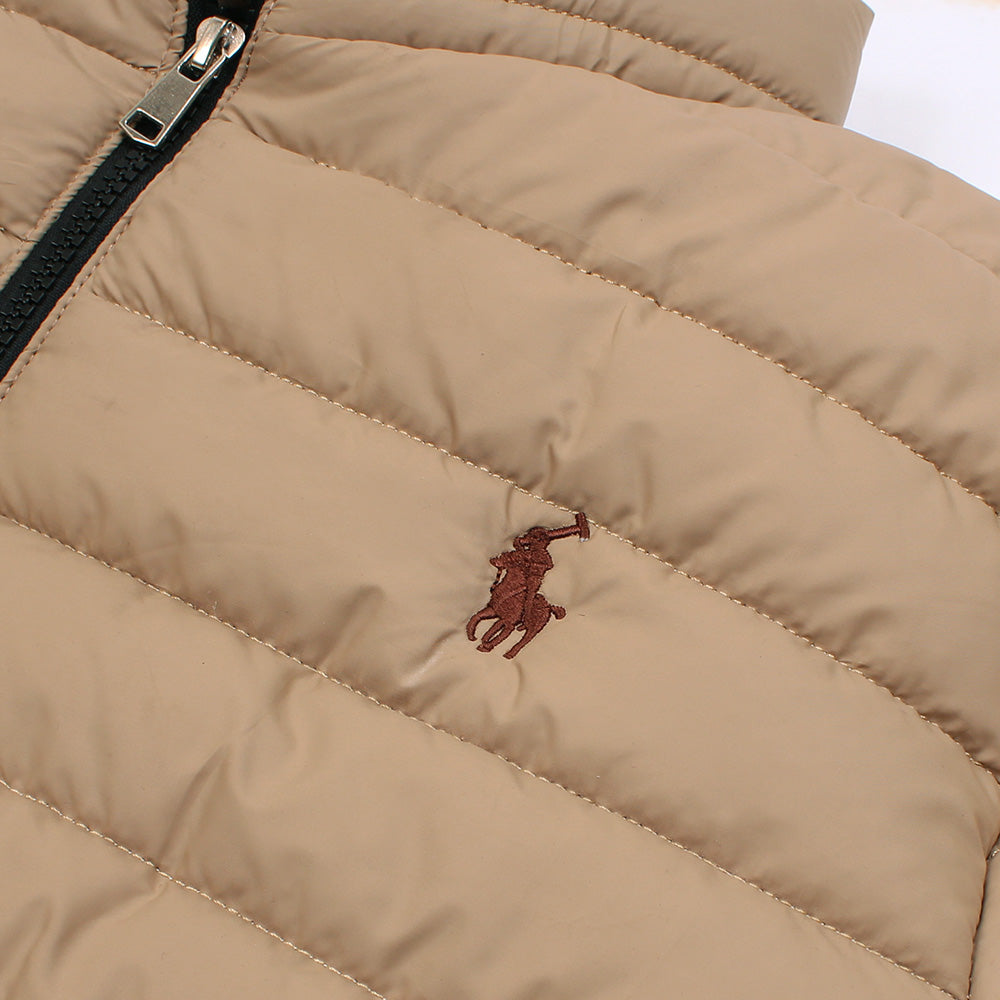 Beige Polo Puffer Jacket
