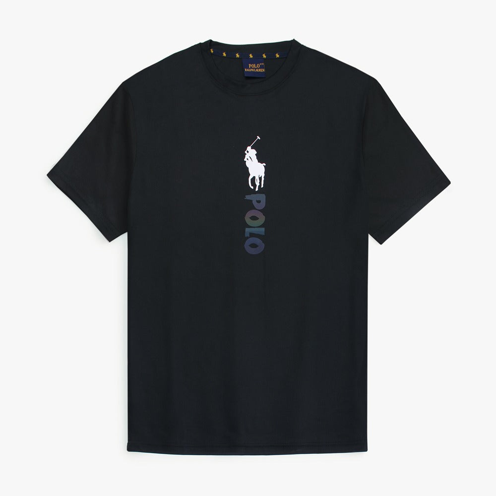 POLO T SHIRT DRY FIT BLACK T01 The Street Fit