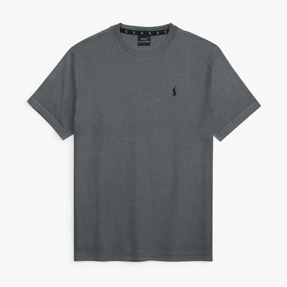 RL Polo T Shirt Self Jaccard - Grey