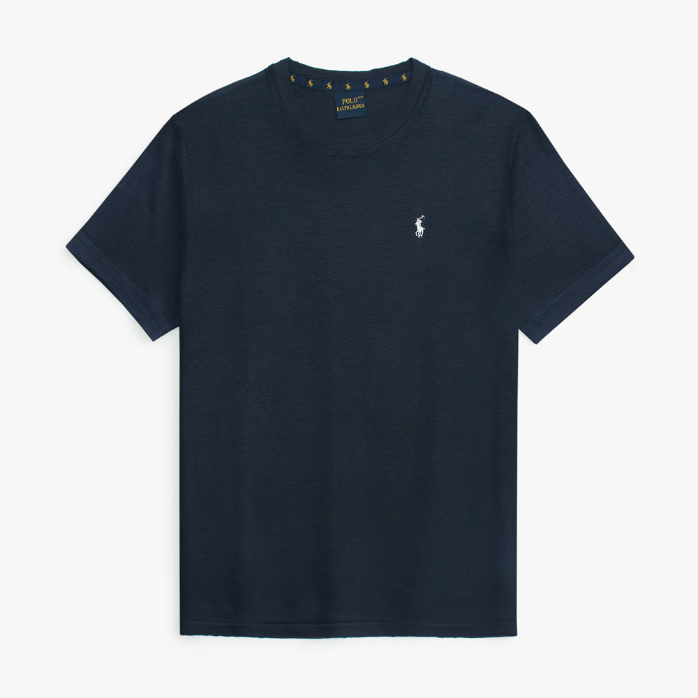 RL Polo T Shirt Self Jaccard - Navy