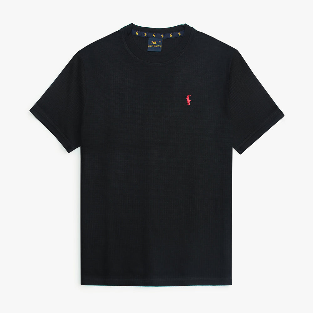 RL Polo T Shirt Self Jaccard - Black