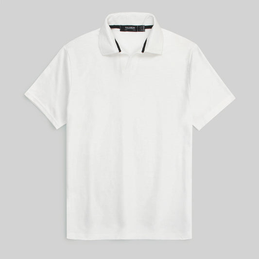 P & B Branded Polo Shirt - White Stripe