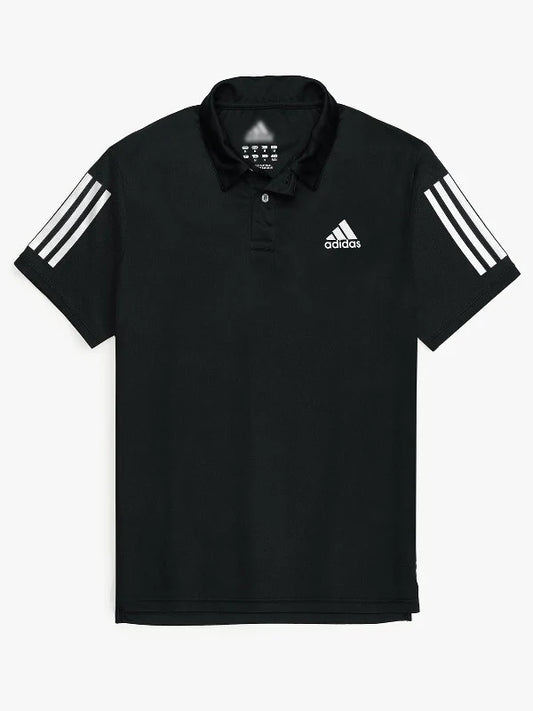 ADI STRIPES POLO SHIRT DRY-FIT - BLACK