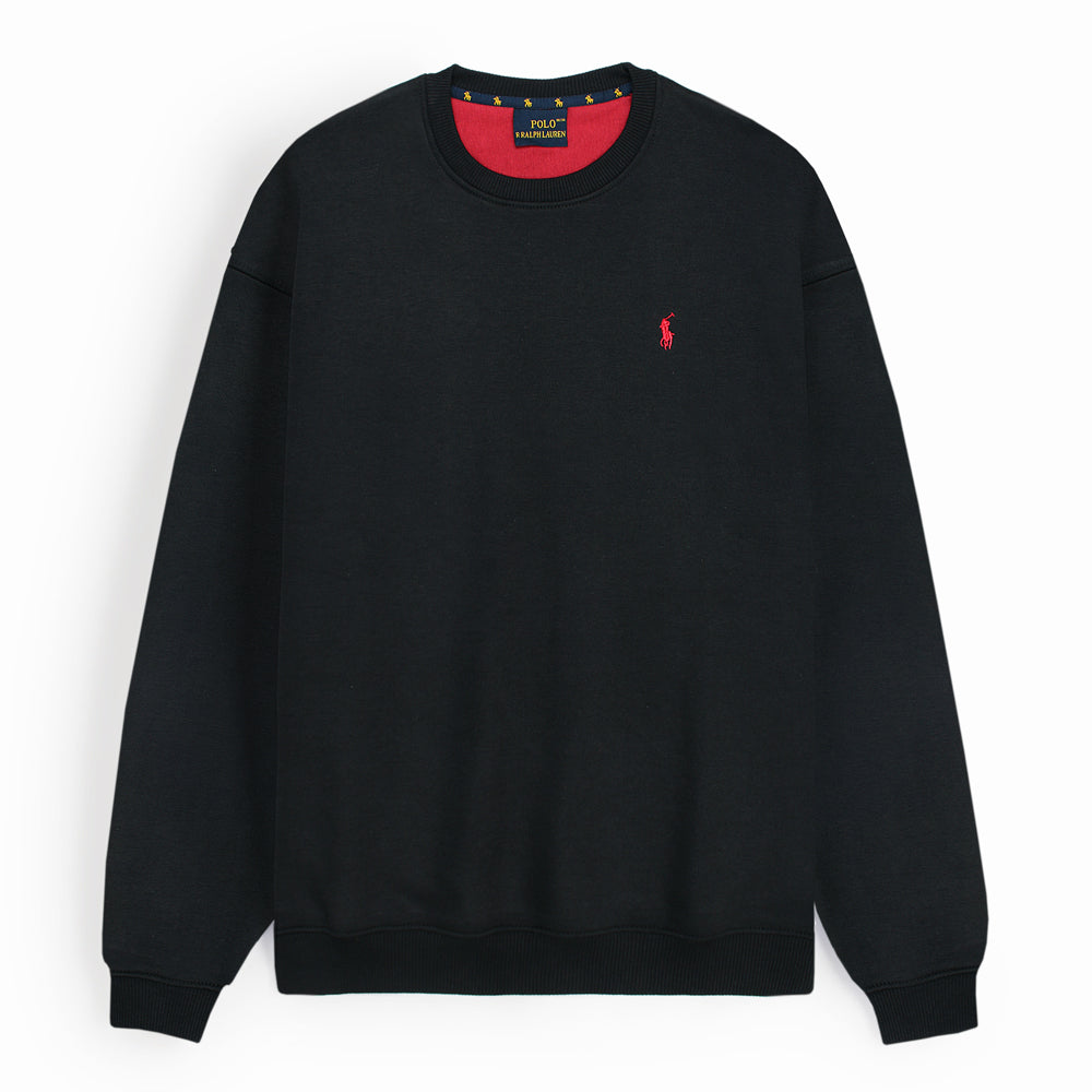 BLACK POLO UNISEX SWEATSHIRT