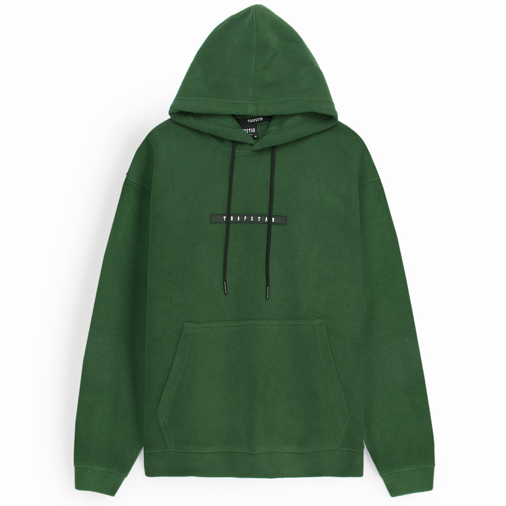 BRANDED UNISEX POLOR FLEECE HOODY - GREEN