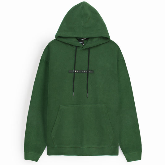 BRANDED UNISEX POLOR FLEECE HOODY - GREEN