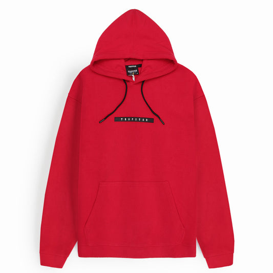 BRANDED UNISEX POLOR FLEECE HOODY - RED