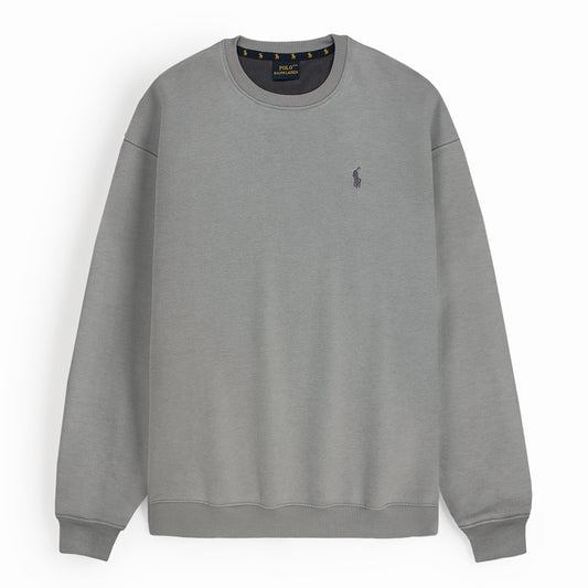 HEATHER GREY POLO UNISEX SWEATSHIRT