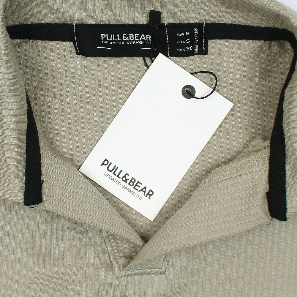P & B Branded Polo Shirt - Sand Stipe