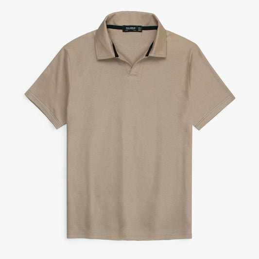 P & B Branded Polo Shirt - Beige