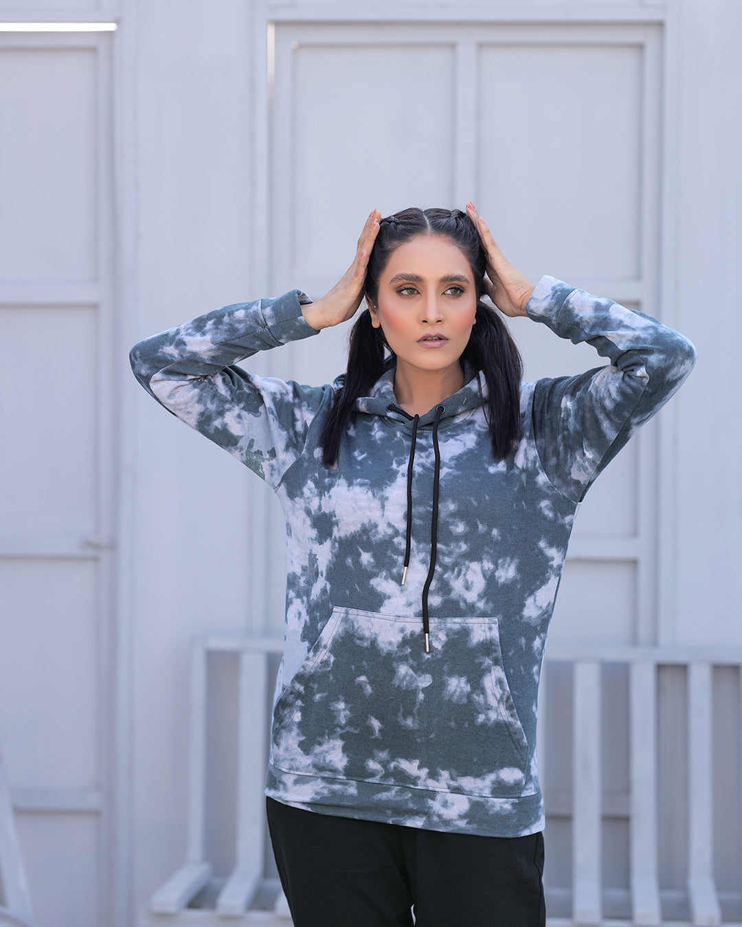 UNISEX FLEECE HOODY - TYE & DYE