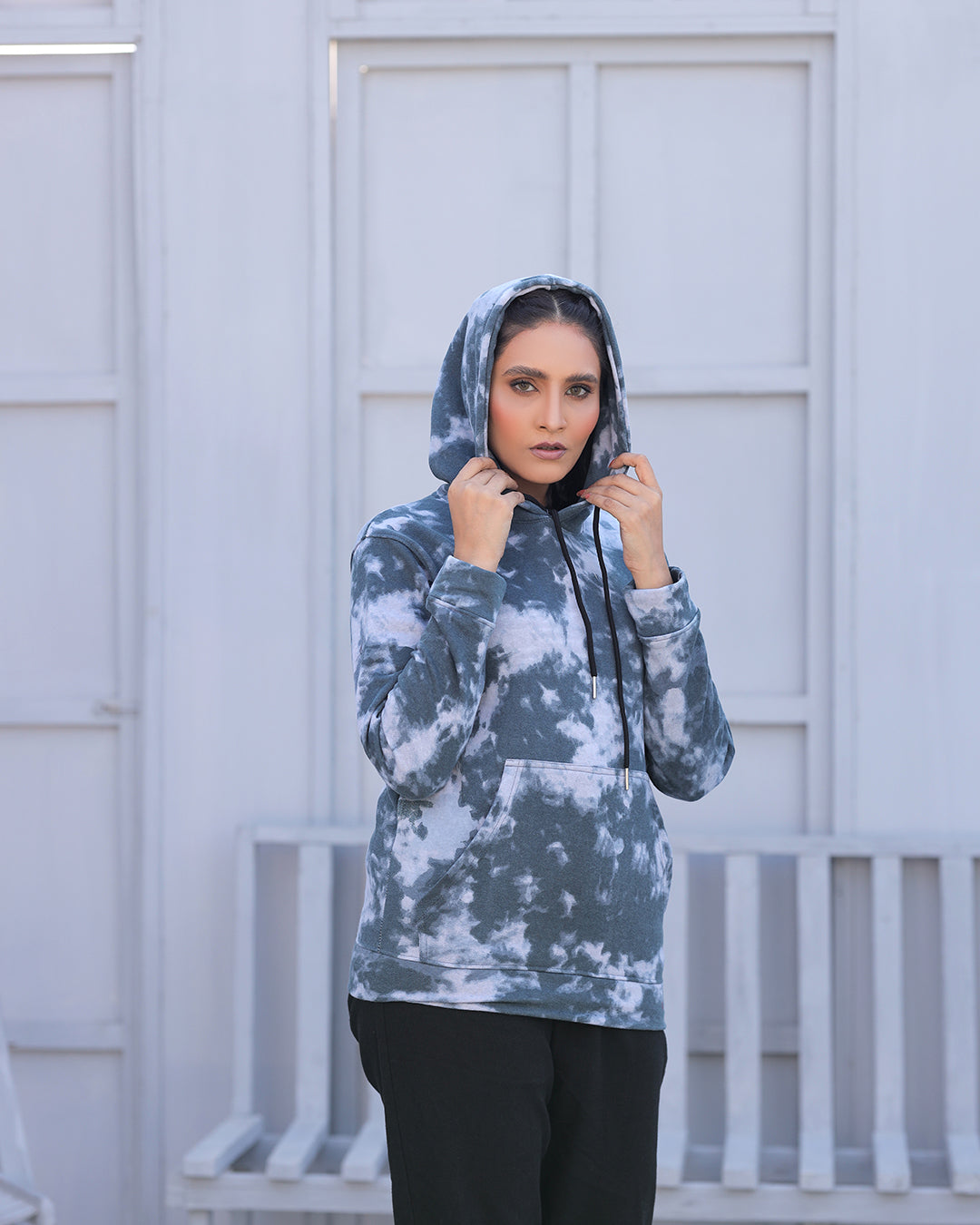 UNISEX FLEECE HOODY - TYE & DYE