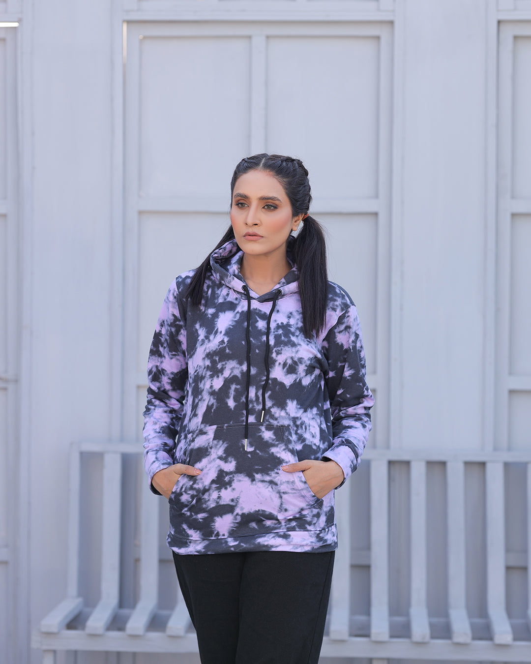 UNISEX FLEECE HOODY - TYE & DYE