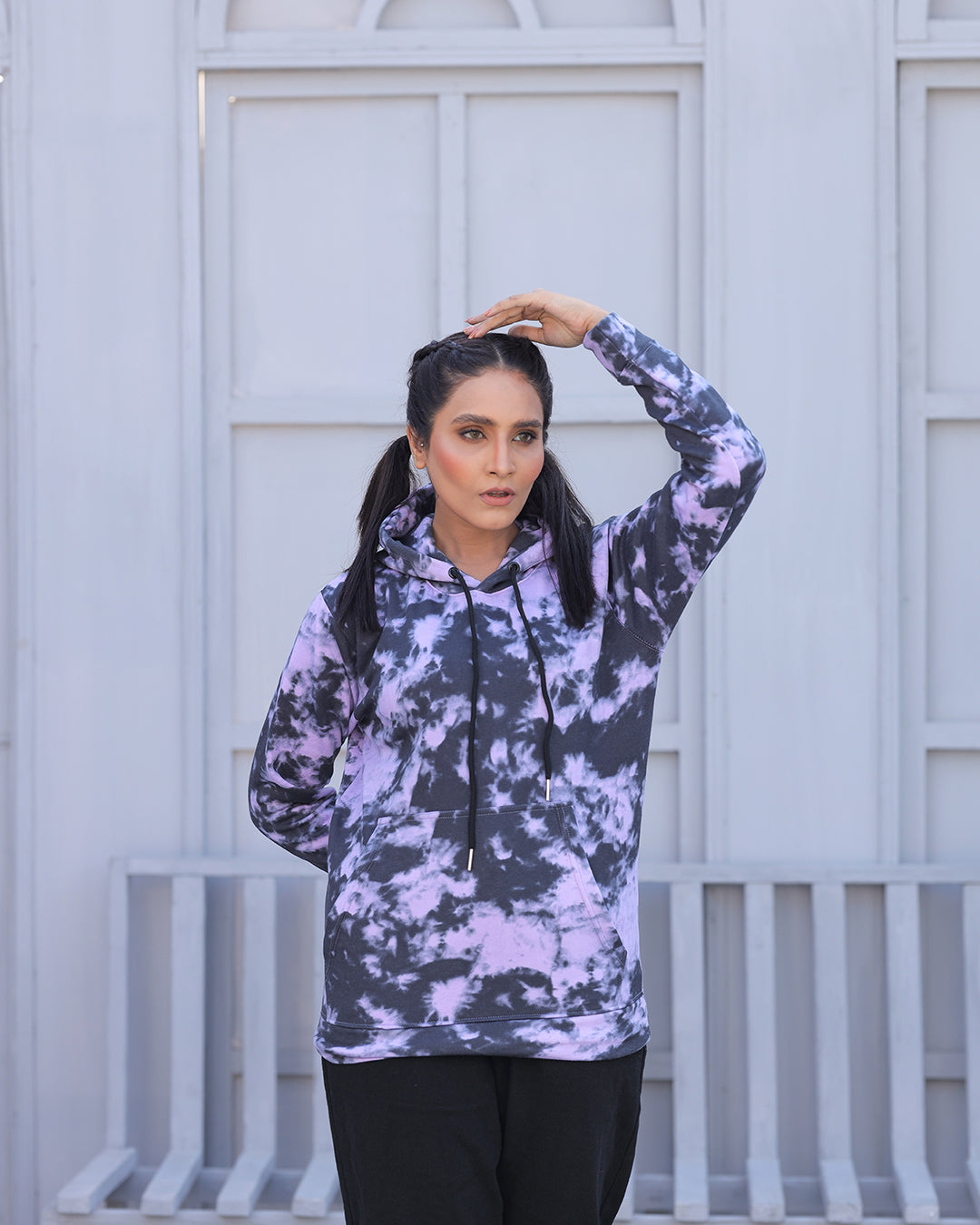 UNISEX FLEECE HOODY - TYE & DYE