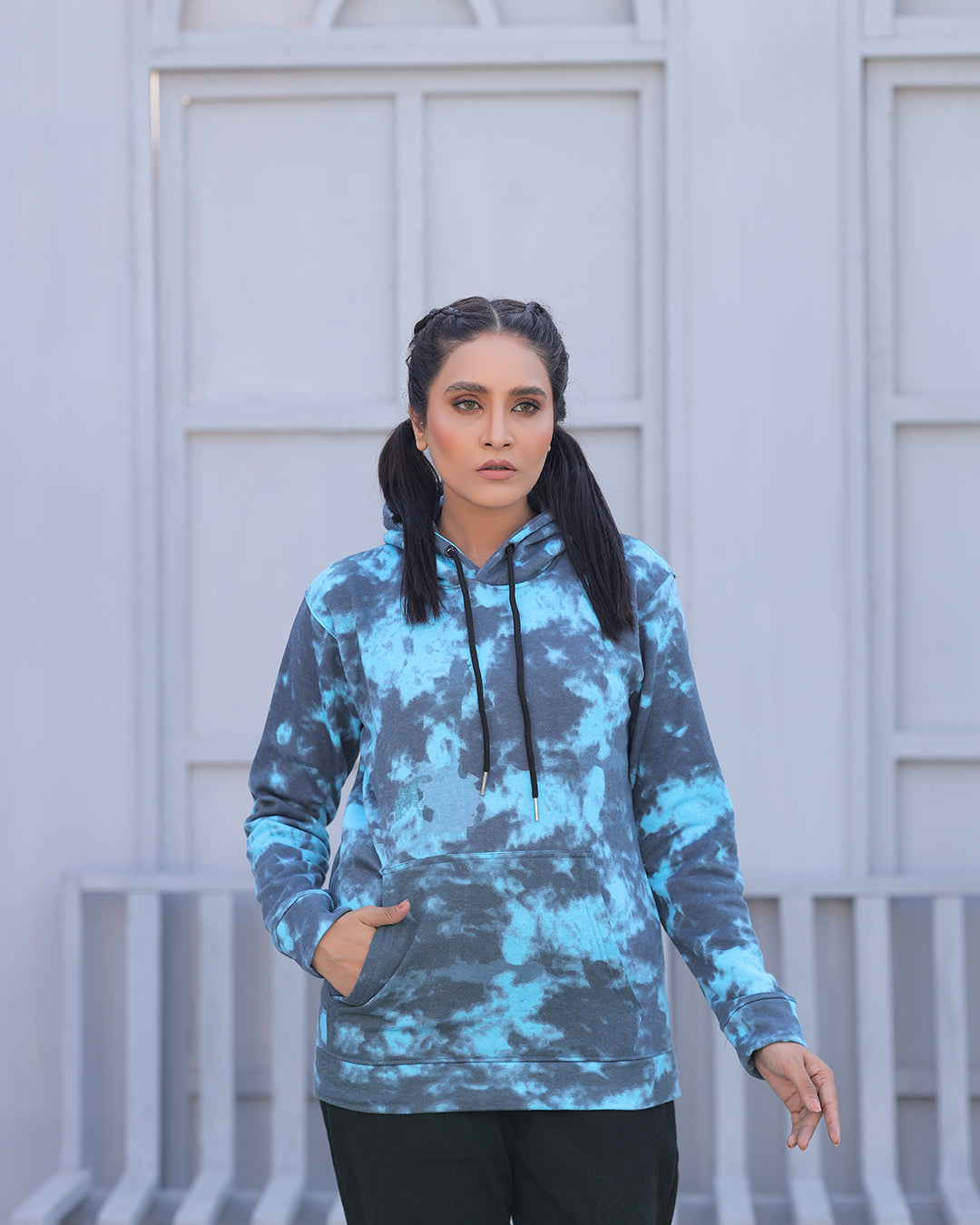 UNISEX FLEECE HOODY - TYE & DYE