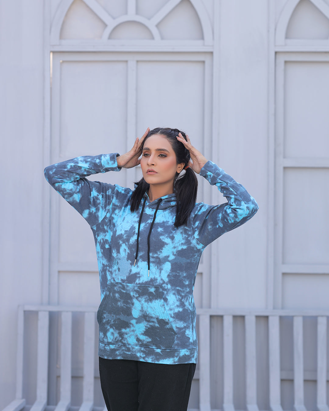 UNISEX FLEECE HOODY - TYE & DYE