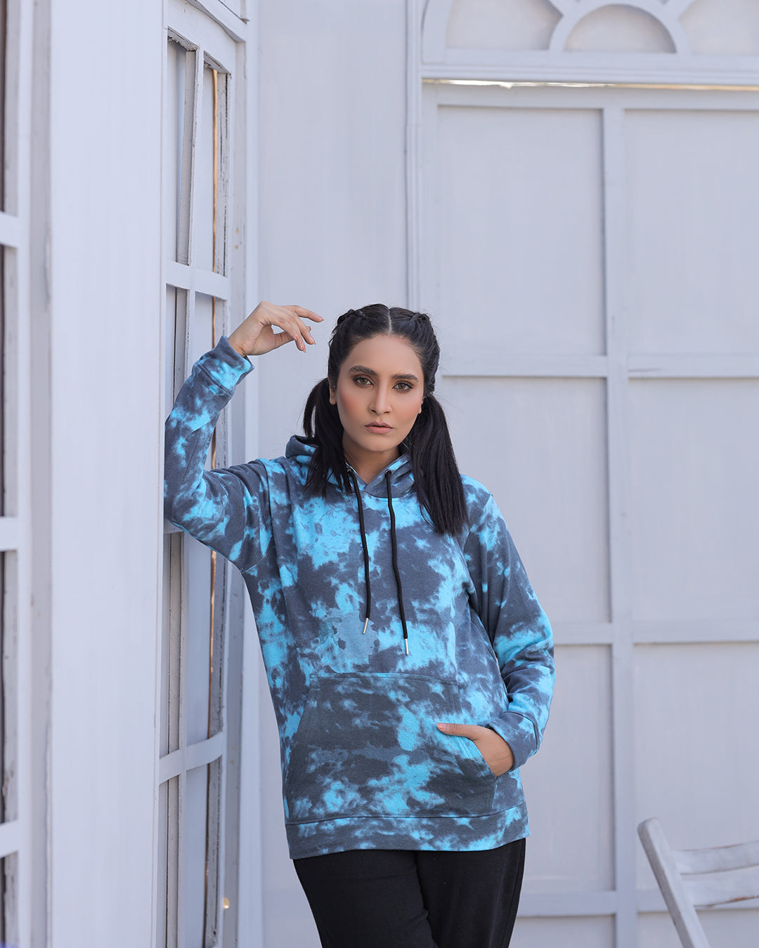 UNISEX FLEECE HOODY - TYE & DYE