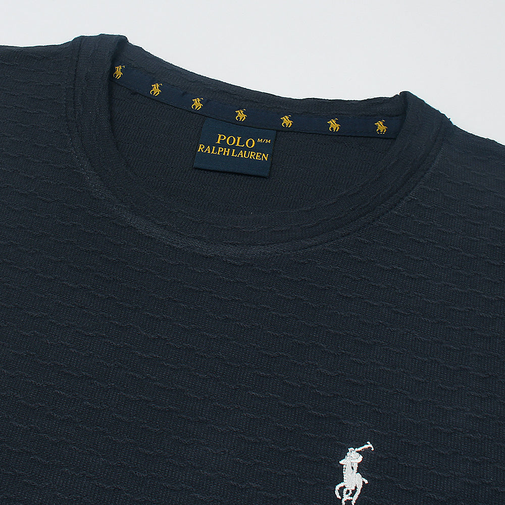 RL Polo T Shirt Self Jaccard - Navy