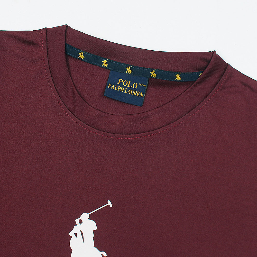 P0L0 T-SHIRT DRY-FIT - BURGUNDY (T20)