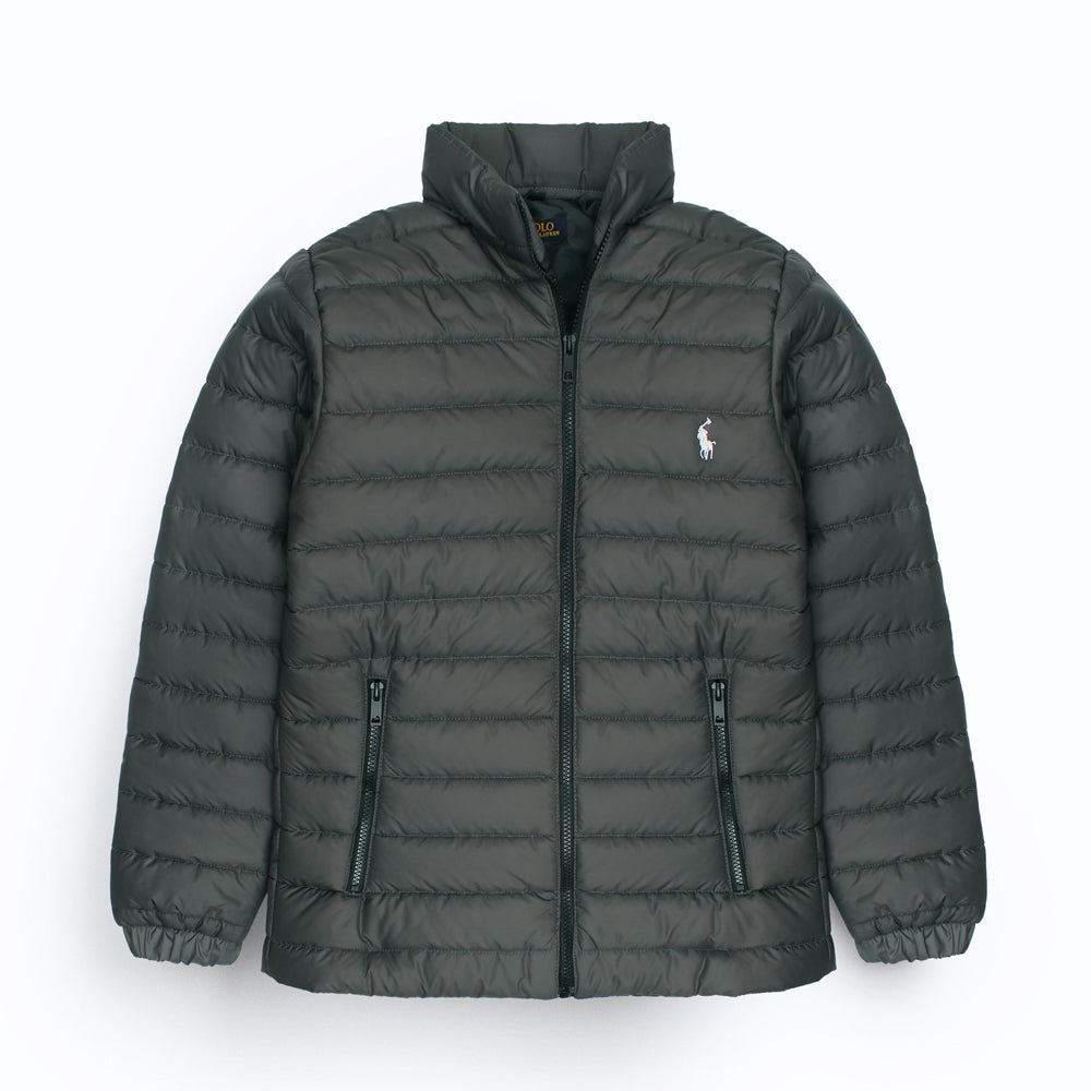 Charcoal Grey Polo Puffer Jacket