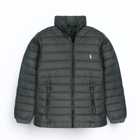 Charcoal Grey Polo Puffer Jacket
