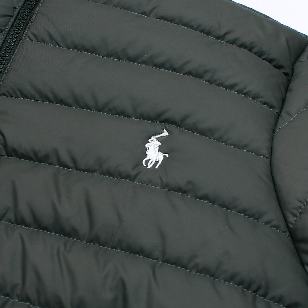 Charcoal Grey Polo Puffer Jacket
