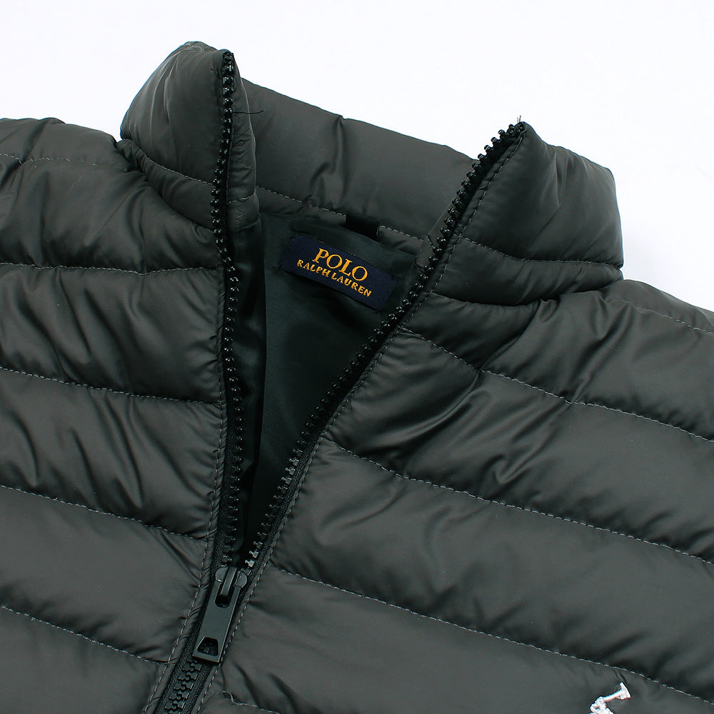 Charcoal Grey Polo Puffer Jacket
