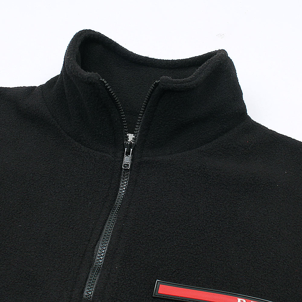 PRDA UNISEX POLOR FLEECE ZIPPER - BLACK