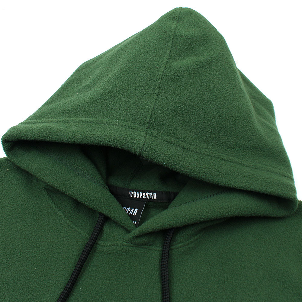 BRANDED UNISEX POLOR FLEECE HOODY - GREEN