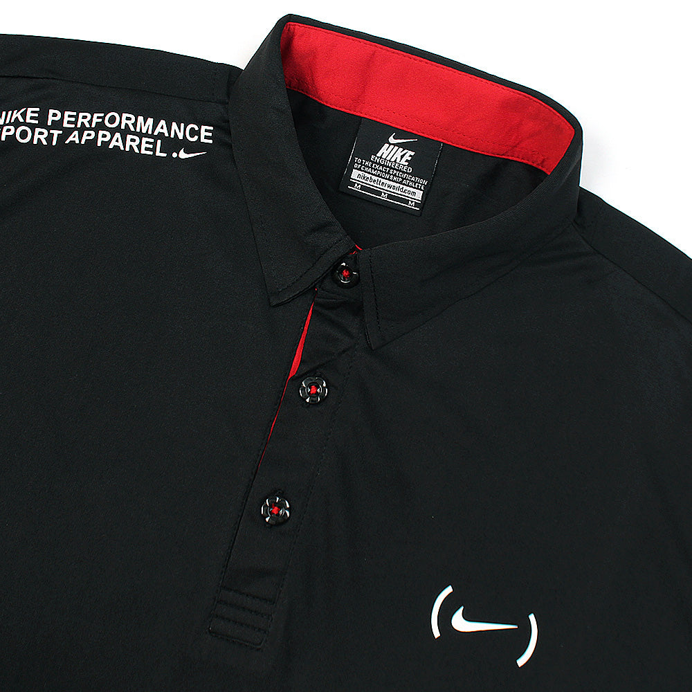 NK PERFORMANCE POLO SHIRT DRY-FIT - BLACK