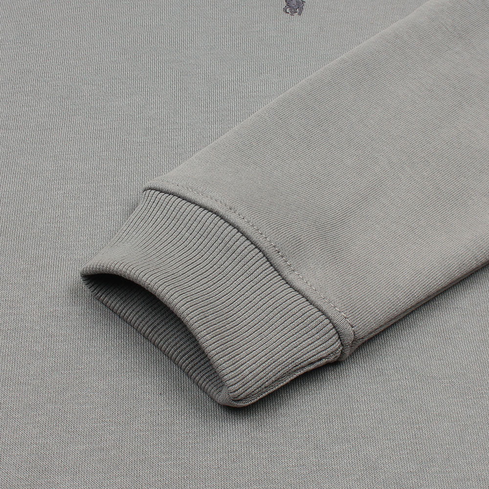 HEATHER GREY POLO UNISEX SWEATSHIRT