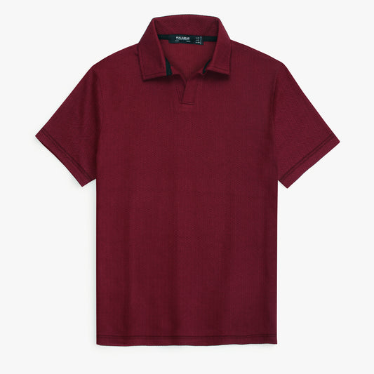 P & B Branded Polo Shirt - Maroon Wave