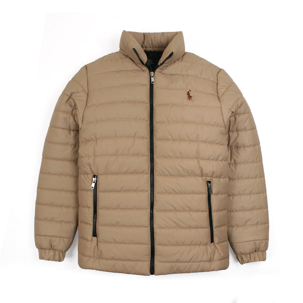 Beige Polo Puffer Jacket