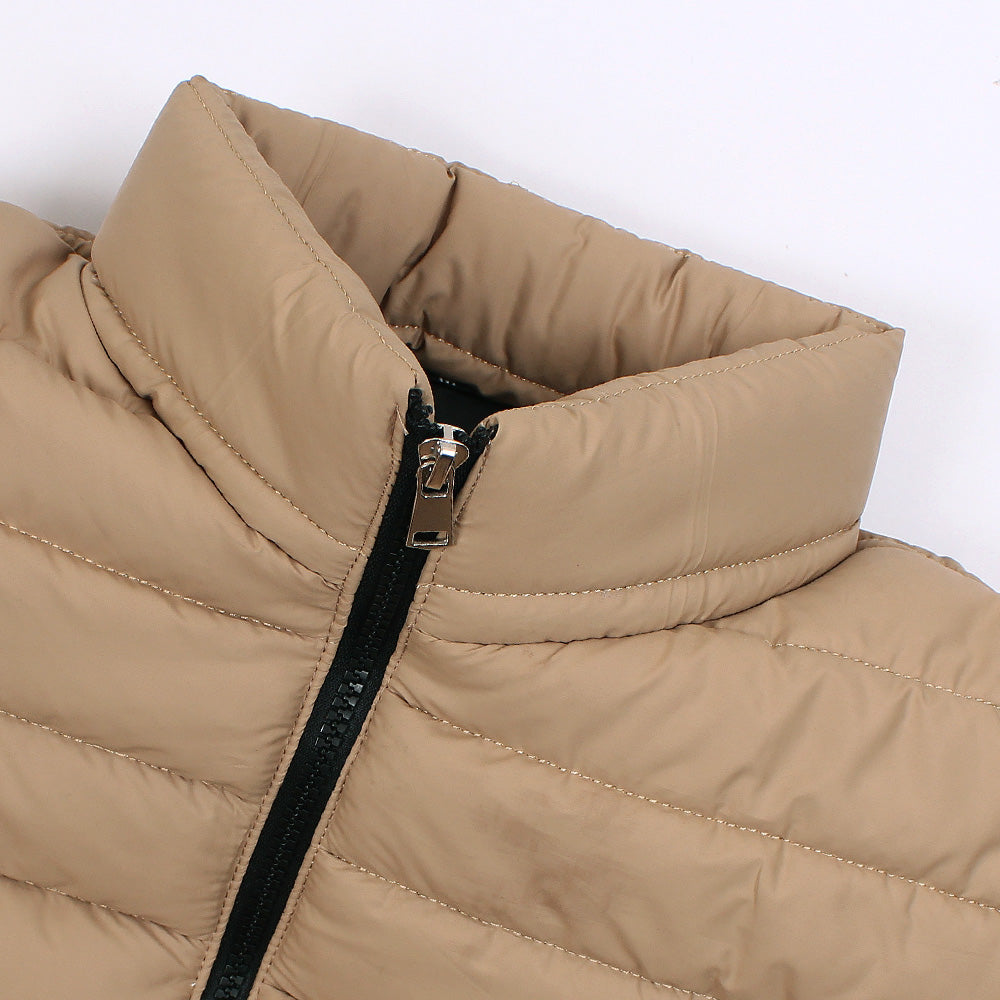 Beige Polo Puffer Jacket