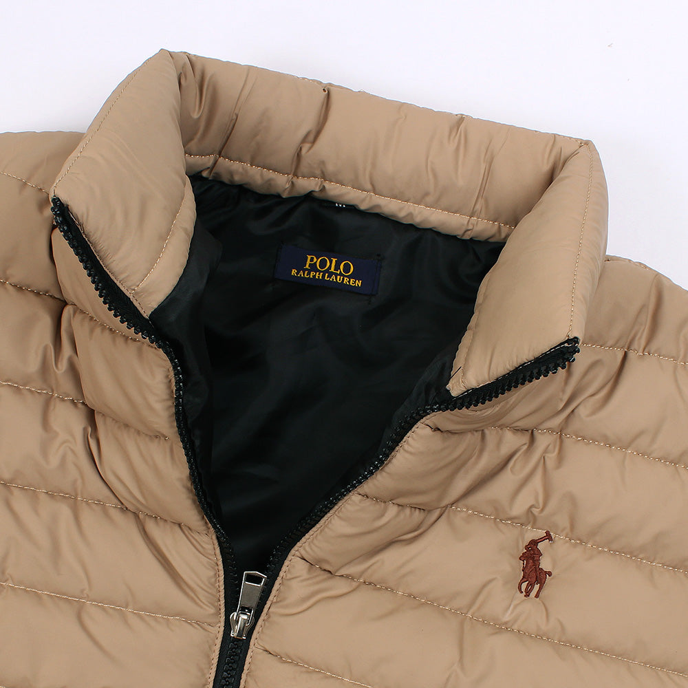 Beige Polo Puffer Jacket
