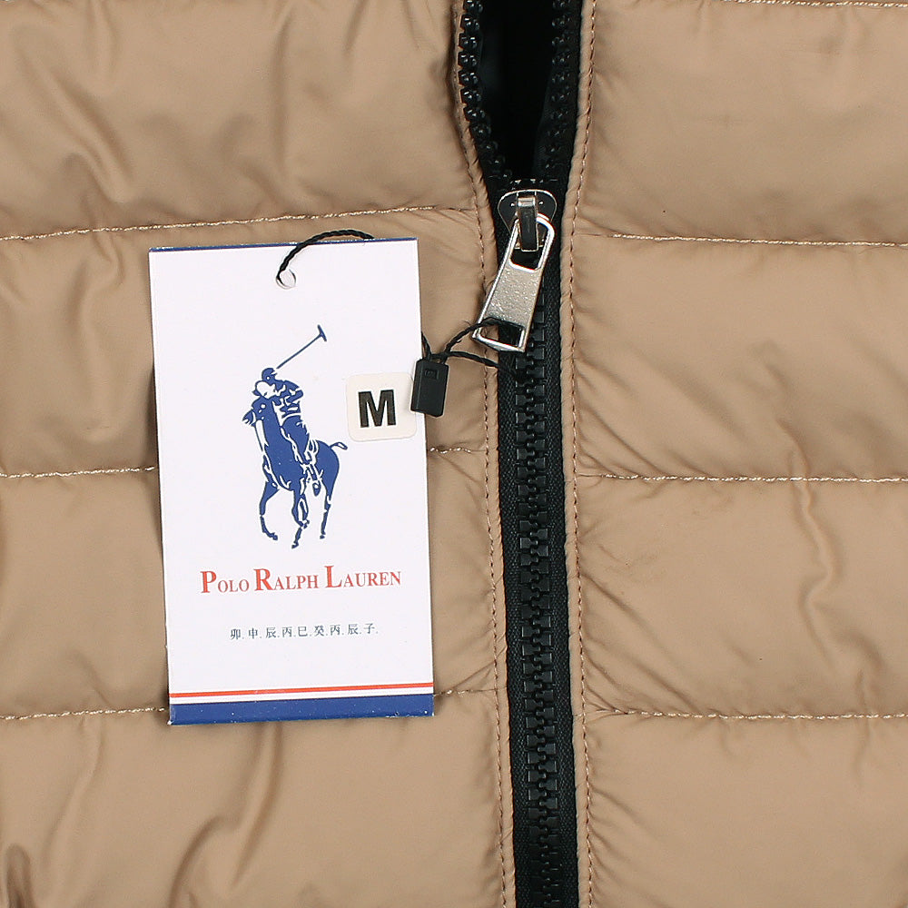 Beige Polo Puffer Jacket
