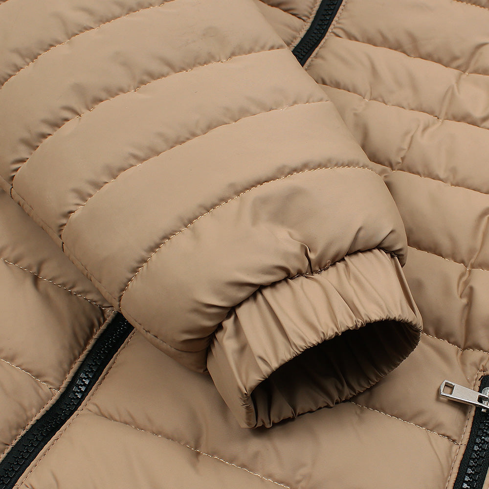 Beige Polo Puffer Jacket