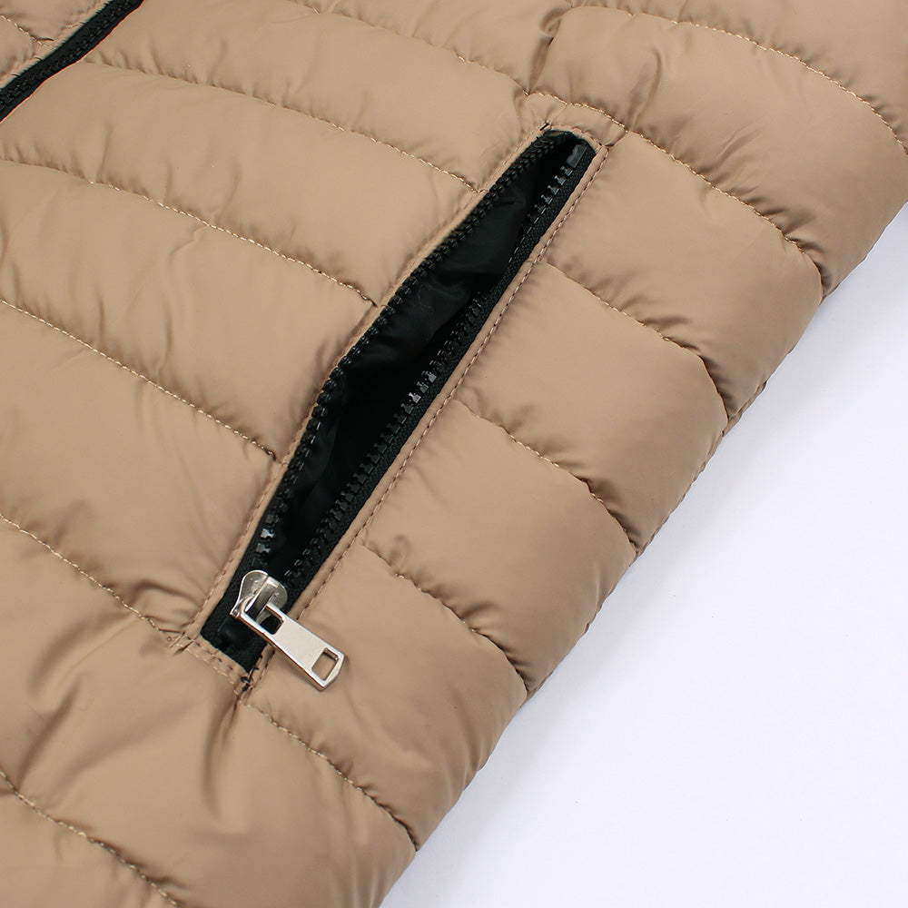 Beige Polo Puffer Jacket