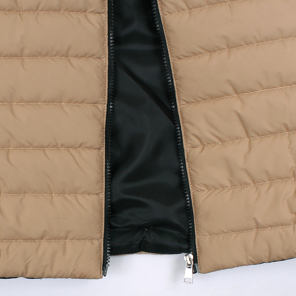 Beige Polo Puffer Jacket