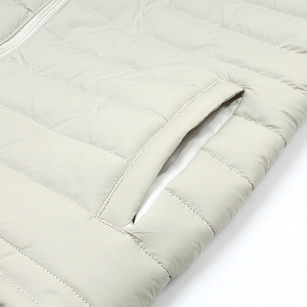 Ash White Puffer Jacket