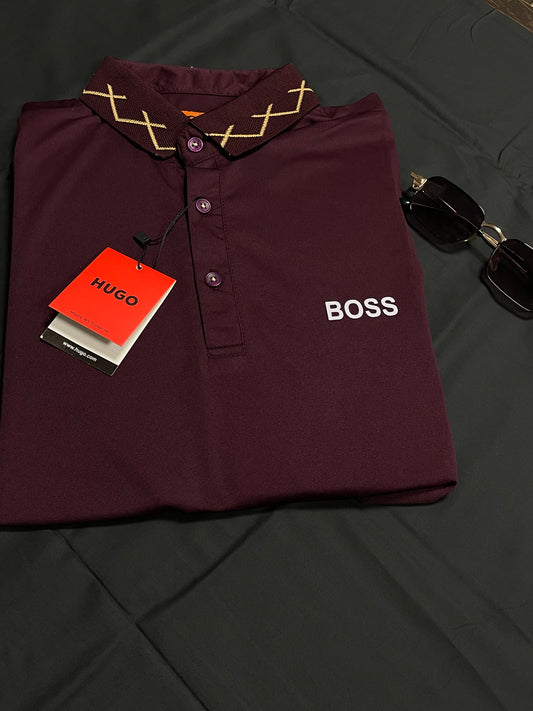 HGO BOSS POLO - MAROON